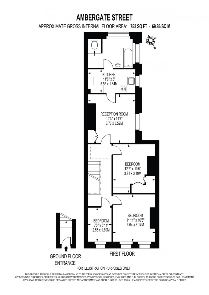 Floorplan for AMBERGATE STREET, KENNINGTON