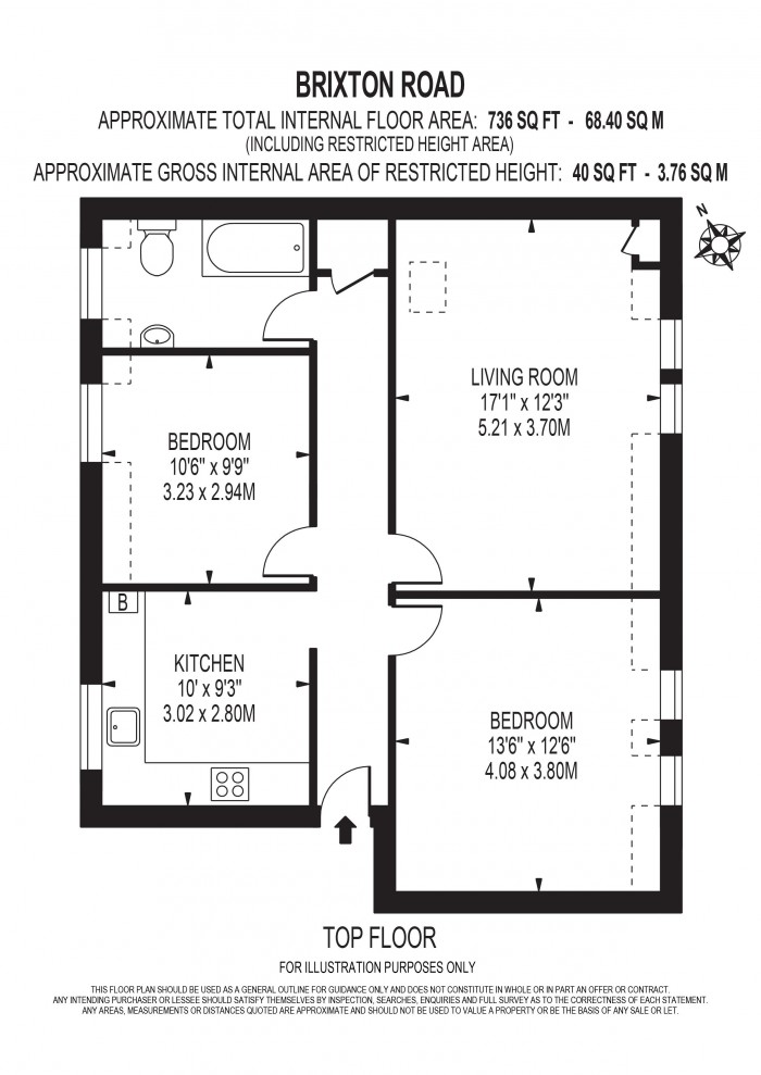 Floorplan for BRIXTON ROAD, OVAL