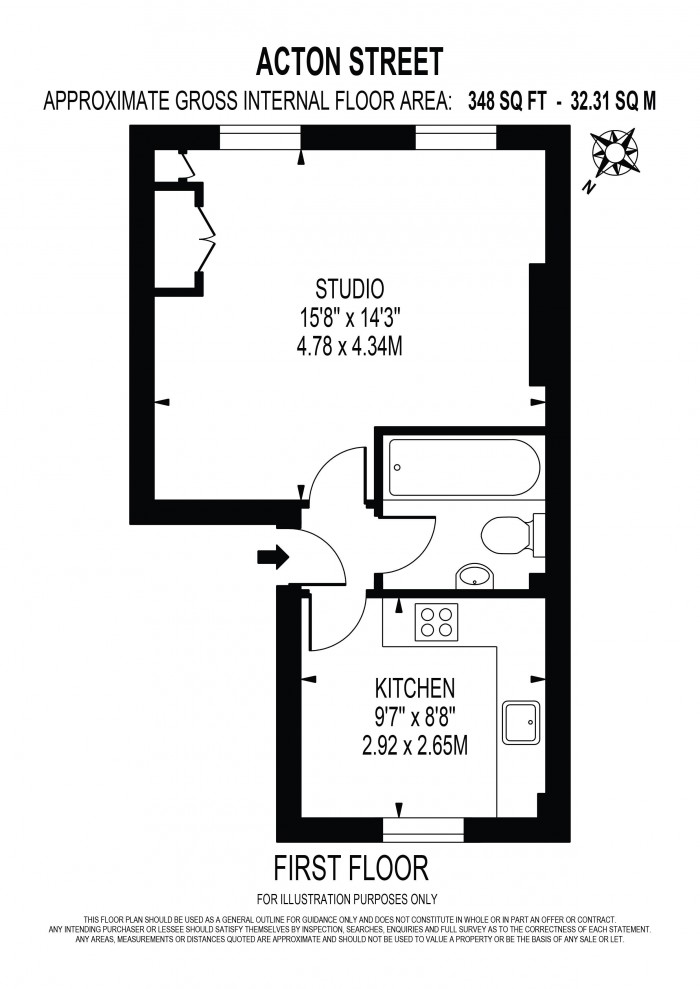 Floorplan for ACTON STREET, KINGS CROSS