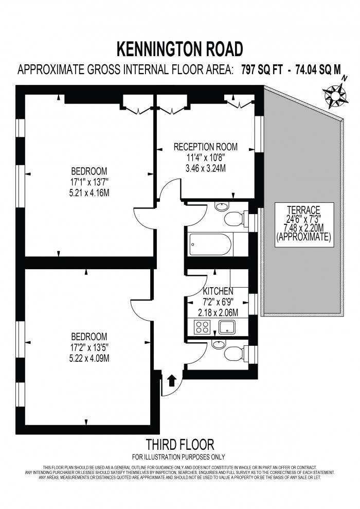 Floorplan for KENNINGTON ROAD, LAMBETH NORTH