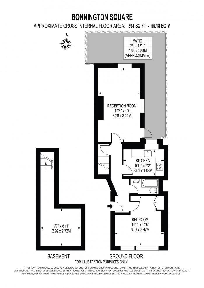 Floorplan for BONNINGTON SQUARE, VAUXHALL