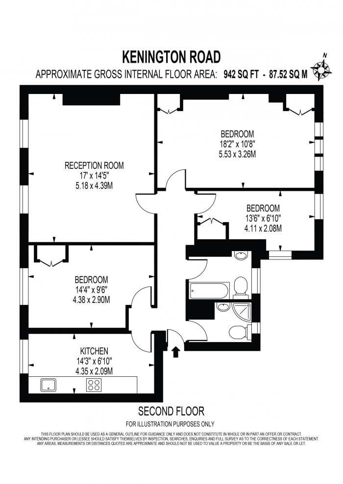 Floorplan for KENNINGTON ROAD, KENNINGTON
