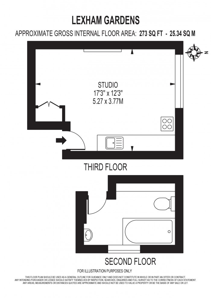 Floorplan for Lexham Gardens, Kensington
