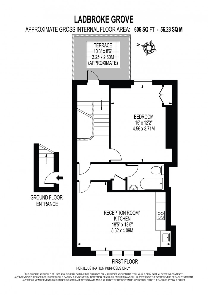 Floorplan for LADBROKE GROVE, LONDON
