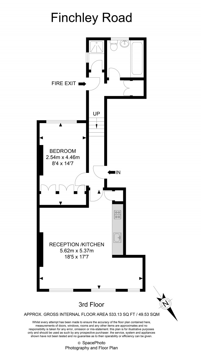 Floorplan for FINCHLEY ROAD, FINCHLEY