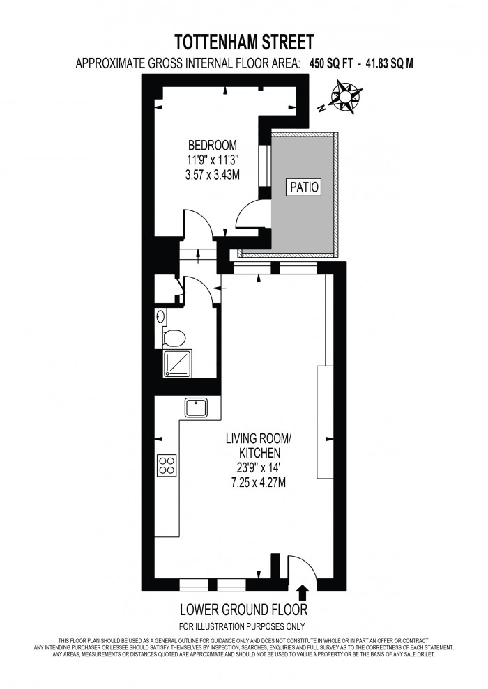 Floorplan for TOTTENHAM STREET, FITZROVIA