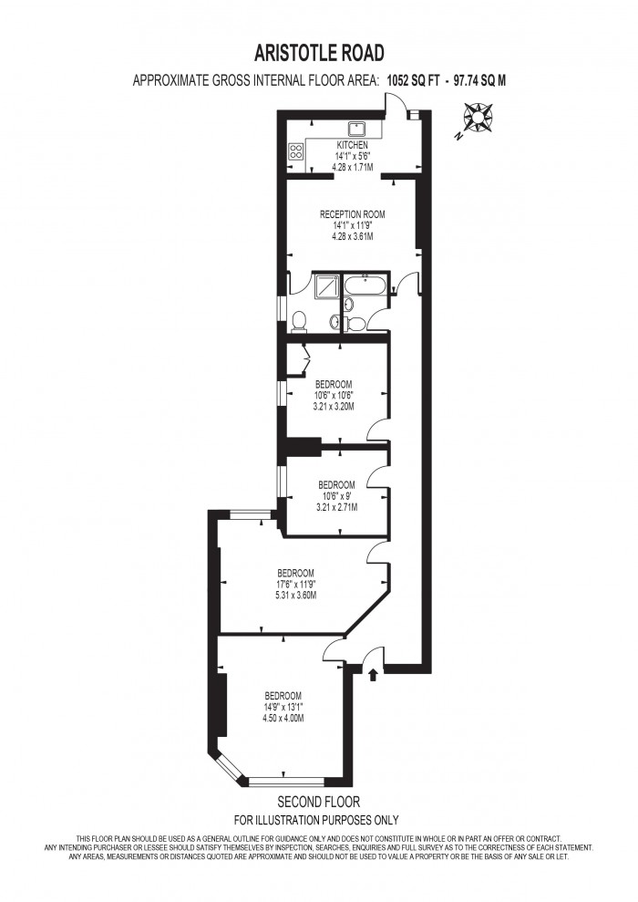 Floorplan for ARISTOTLE ROAD, CLAPHAM