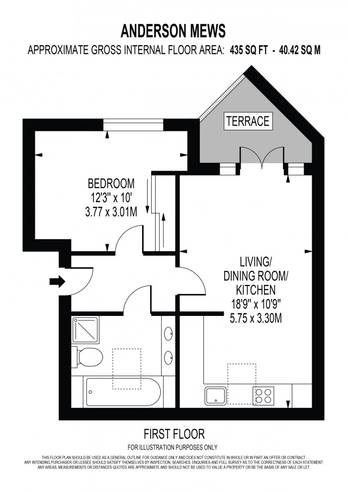 Floorplan for ANDERSON MEWS, OVAL