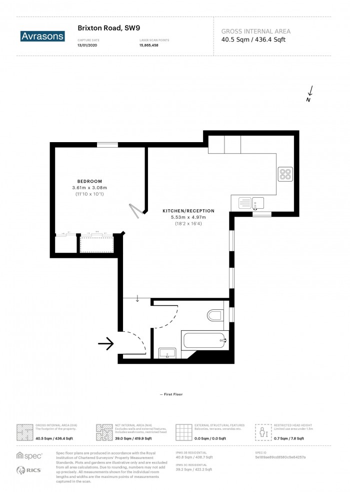 Floorplan for BRIXTON ROAD, OVAL