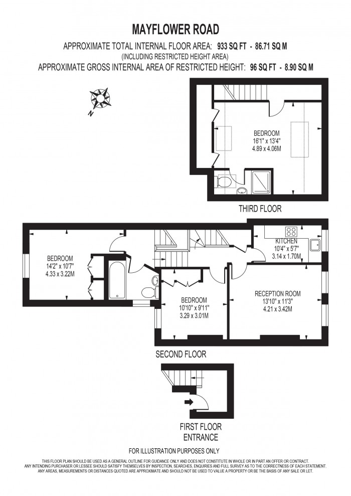 Floorplan for MAYFLOWER ROAD, CLAPHAM NORTH