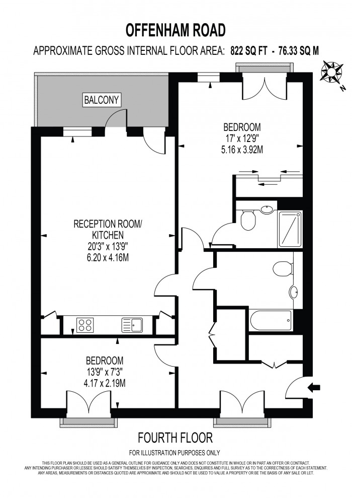 Floorplan for Offenham Road, Oval