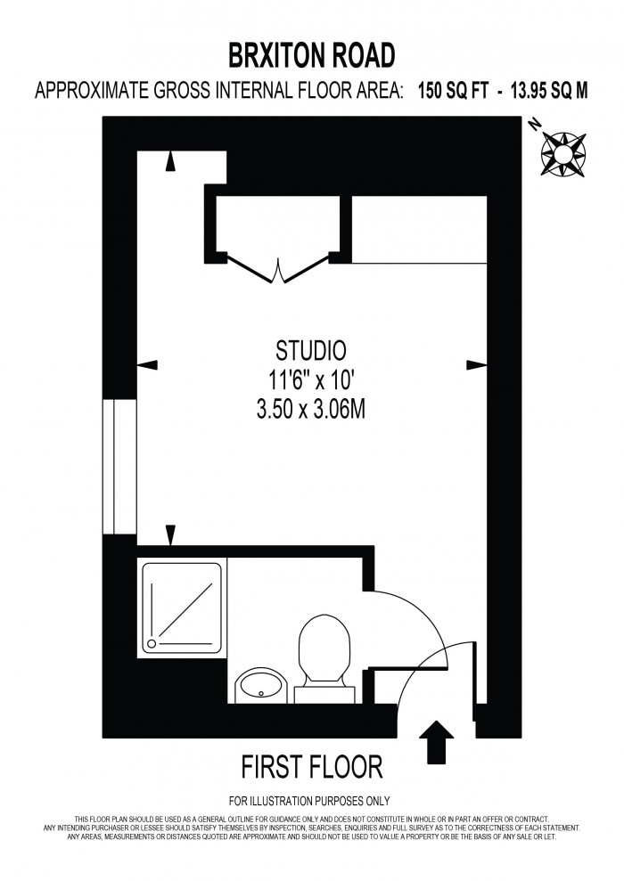 Floorplan for Brixton Road, Oval 