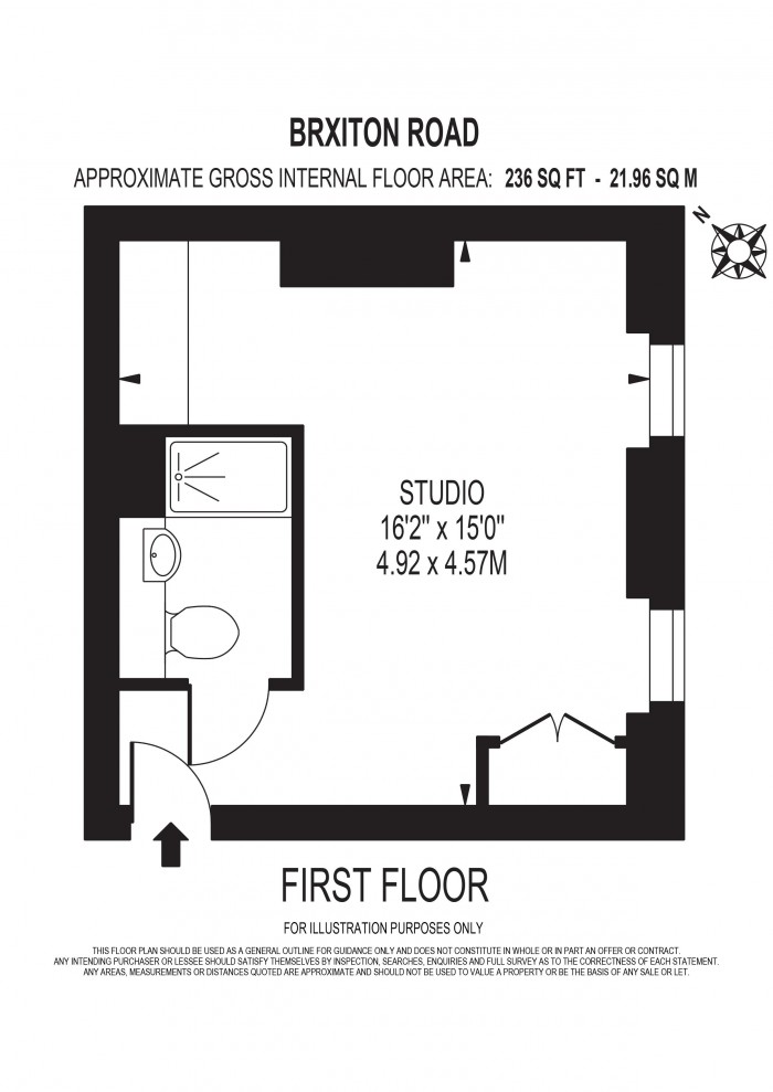 Floorplan for Brixton Road, Oval 