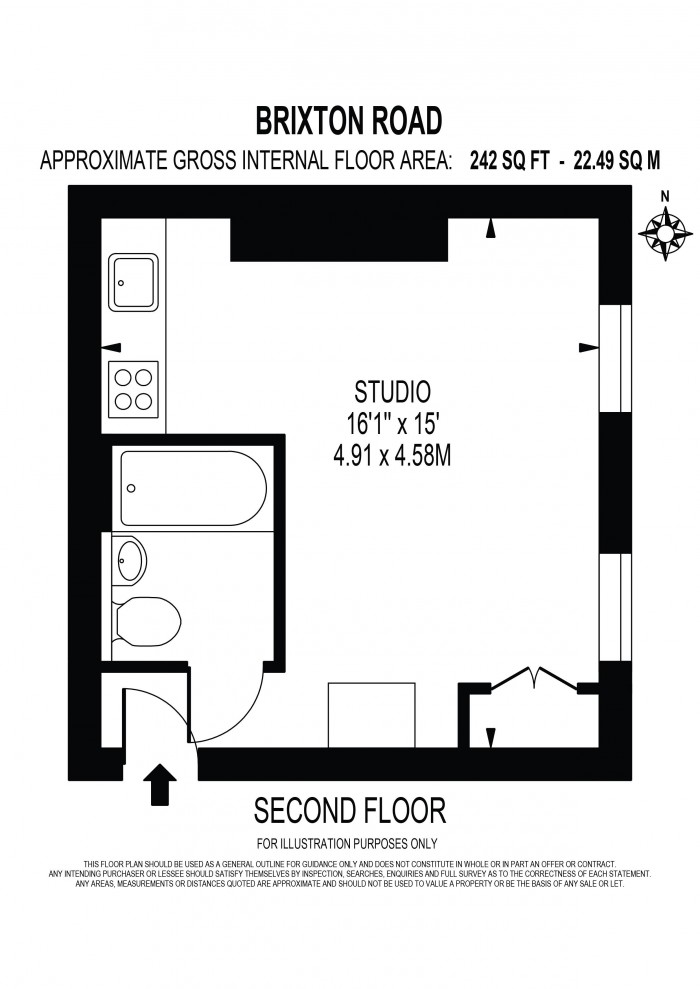Floorplan for Brixton Road, Oval 