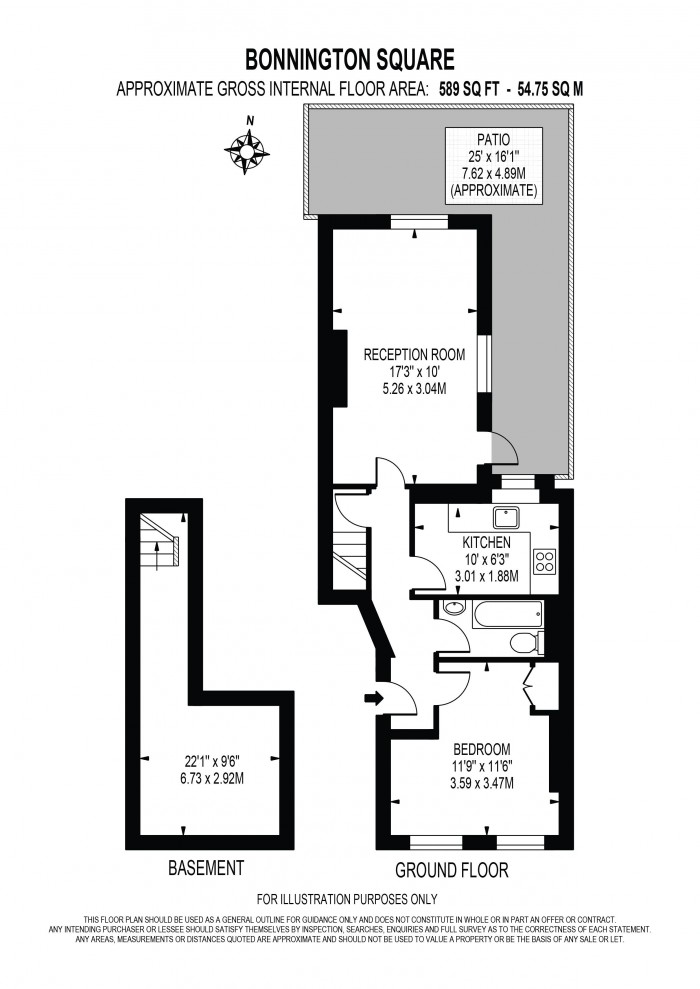 Floorplan for BONNINGTON SQUARE, VAUXHALL