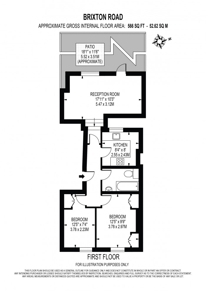 Floorplan for BRIXTON ROAD, OVAL