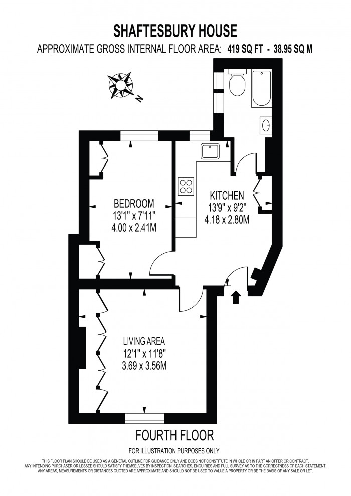 Floorplan for Shaftesbury House, Vauxhall