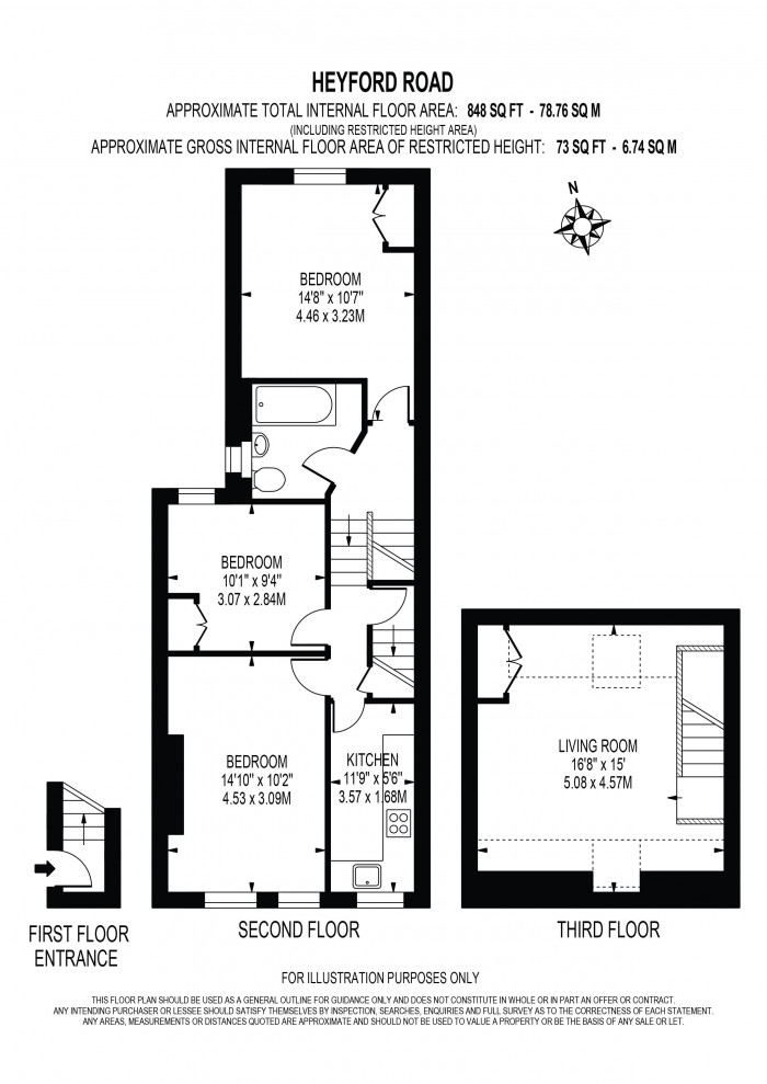 Floorplan for HEYFORD AVENUE, VAUXHALL