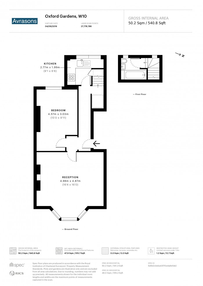 Floorplan for OXFORD GARDENS, LADBROKE GROVE