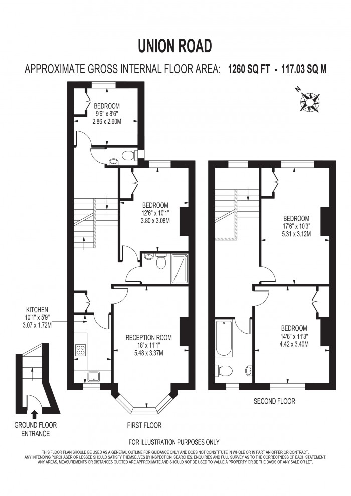 Floorplan for UNION ROAD, CLAPHAM NORTH