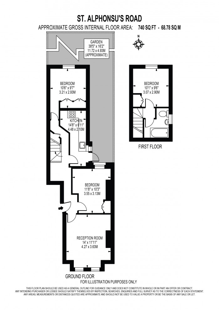 Floorplan for ST ALPHONSUS ROAD, CLAPHAM COMMON