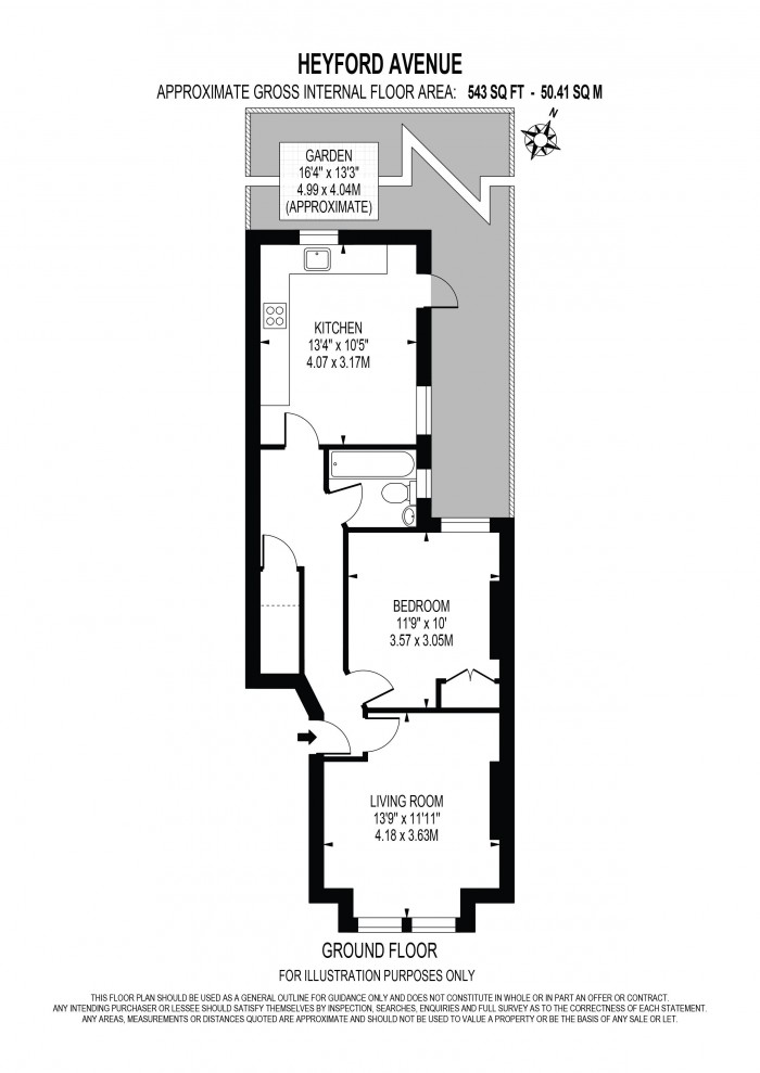 Floorplan for HEYFORD AVENUE, VAUXHALL