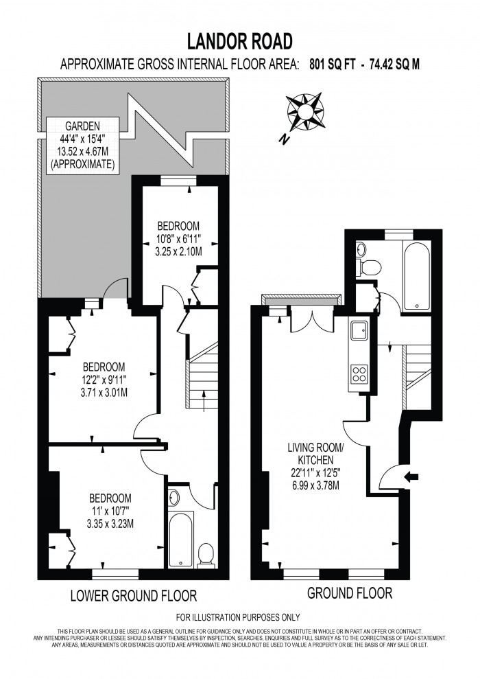 Floorplan for LANDOR ROAD, CLAPHAM NORTH