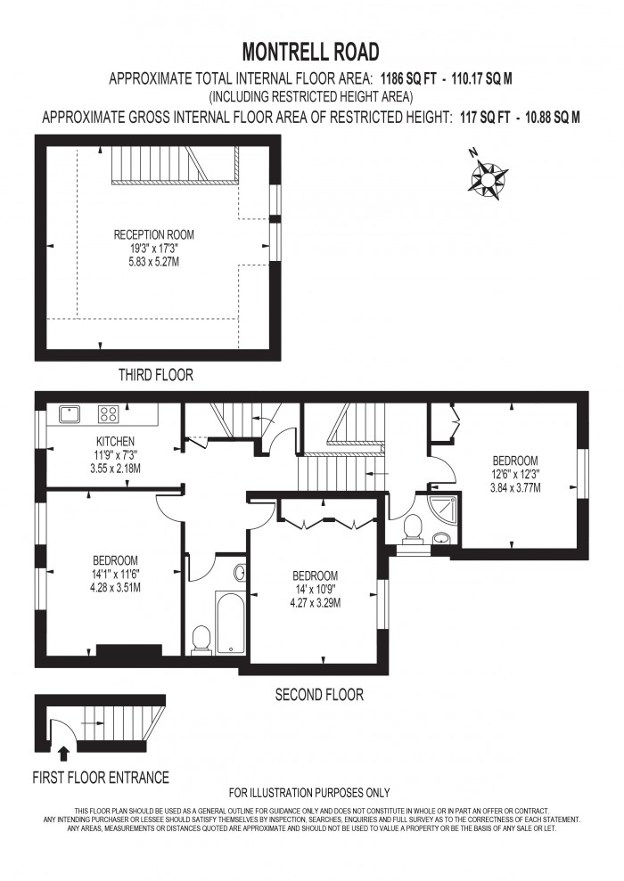 Floorplan for MONTRELL ROAD, BRIXTON HILL