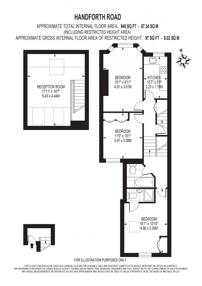 Floorplan for HANDFORTH ROAD, OVAL