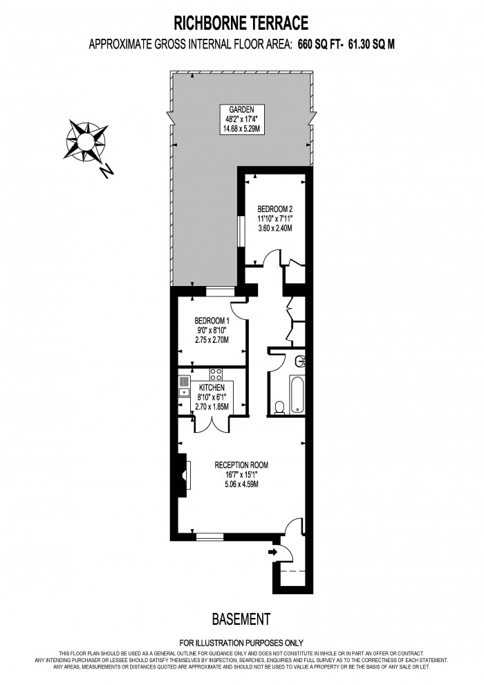 Floorplan for RICHBORNE TERRACE, OVAL, 