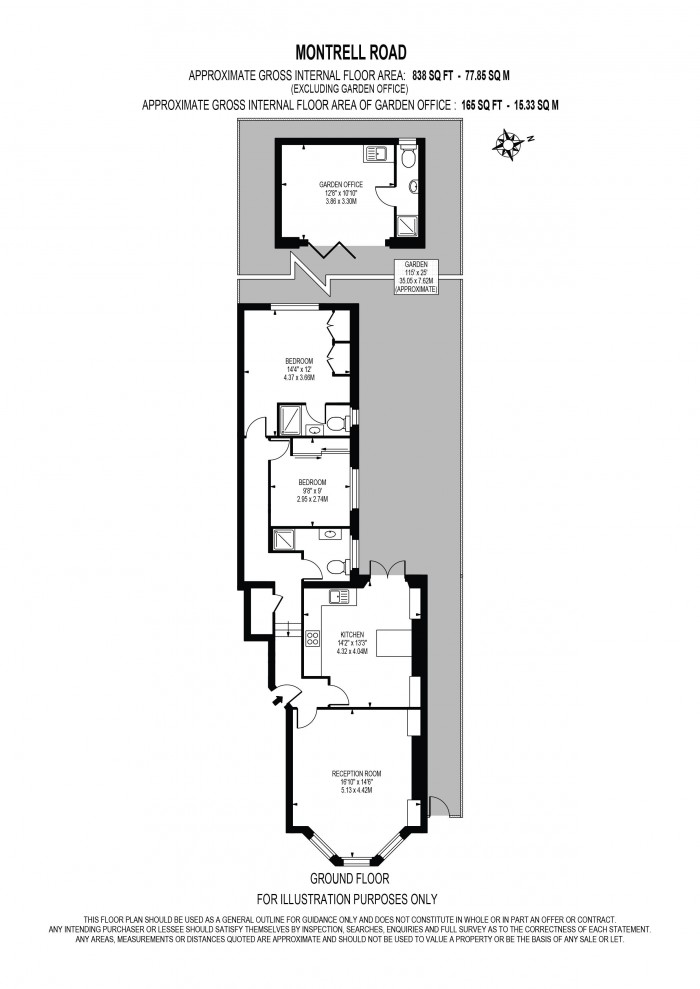 Floorplan for Montrell Road, Streatham Hill 