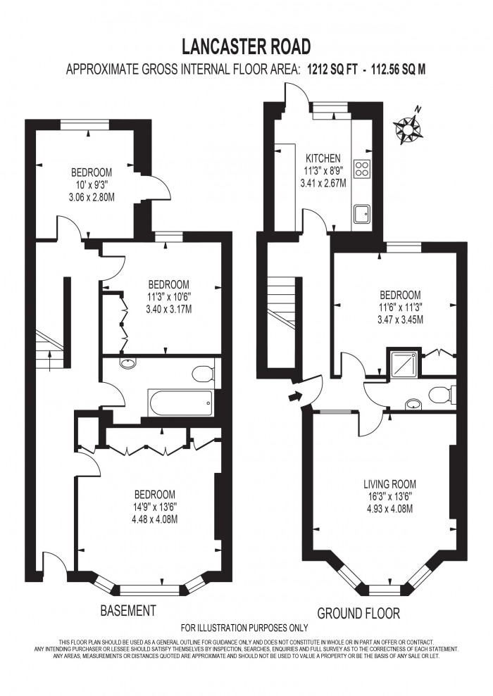 Floorplan for LANCASTER ROAD, LADBROKE GROVE