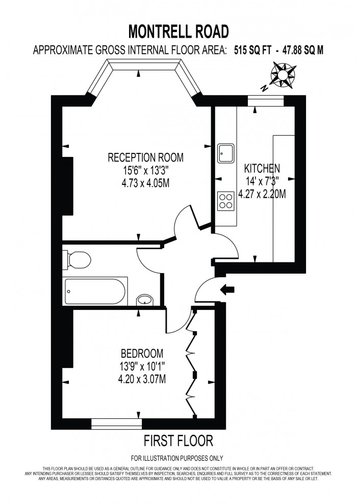 Floorplan for MONTRELL ROAD, BRIXTON HILL