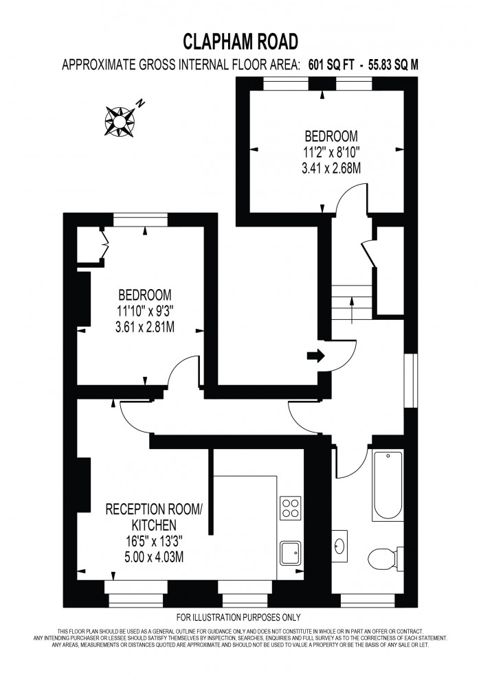Floorplan for CLAPHAM ROAD, OVAL