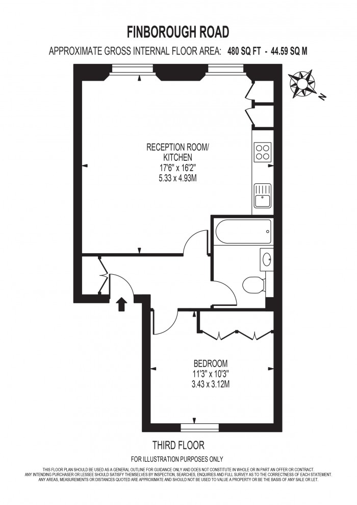 Floorplan for FINBOROUGH ROAD, CHELSEA